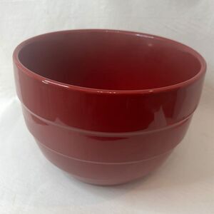 Celebrating Home Mixing Bowl 8 Cups 7 3/4 In Round 5 1/4 Tall Burgundy Red Serve